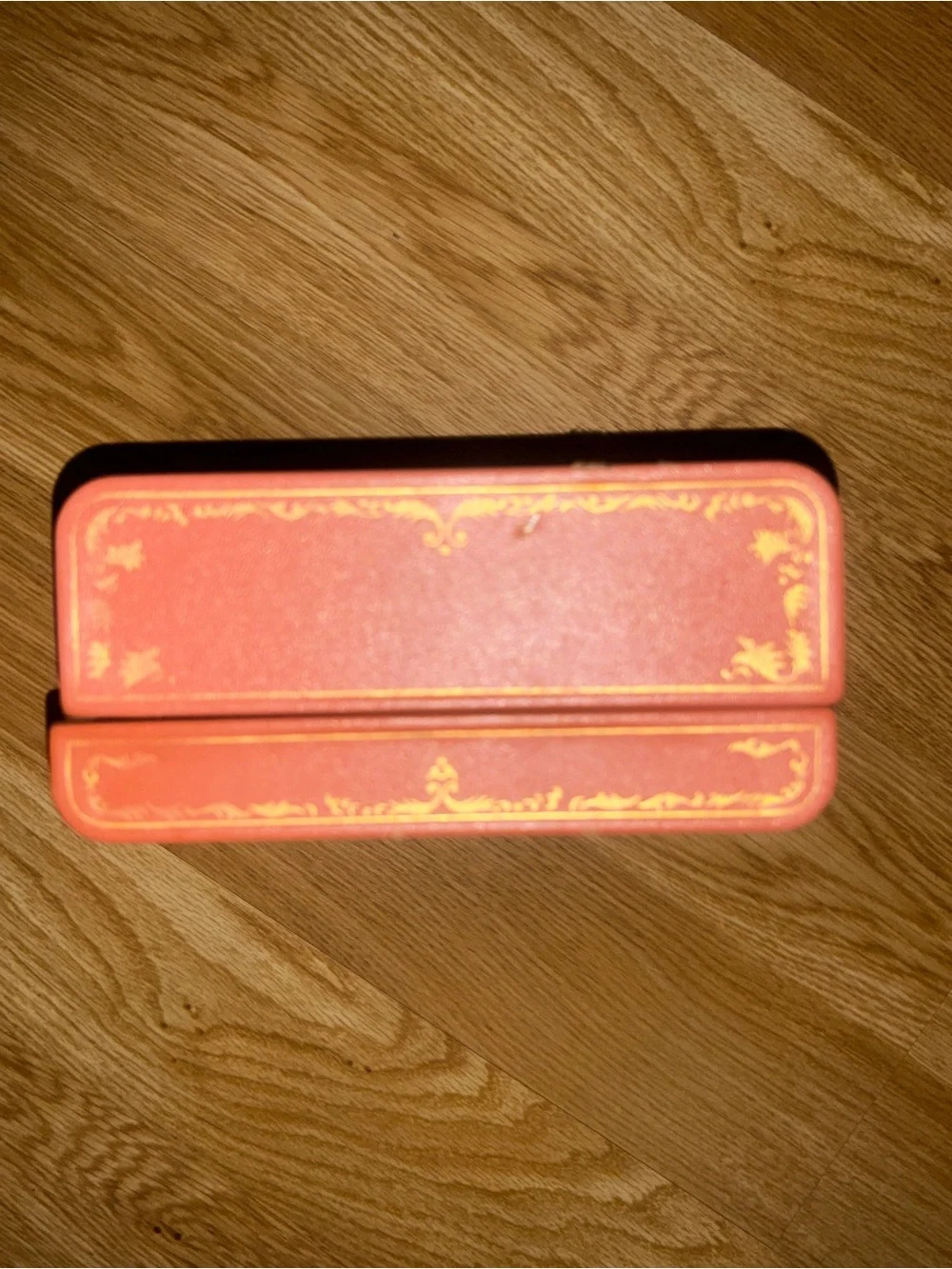 Frances Valentine Blush Pink Leather Wallet with Gold Stamp
